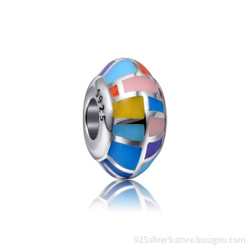 Wholesale Unique Enameled 925 Silver Charm Beads For Bracelets